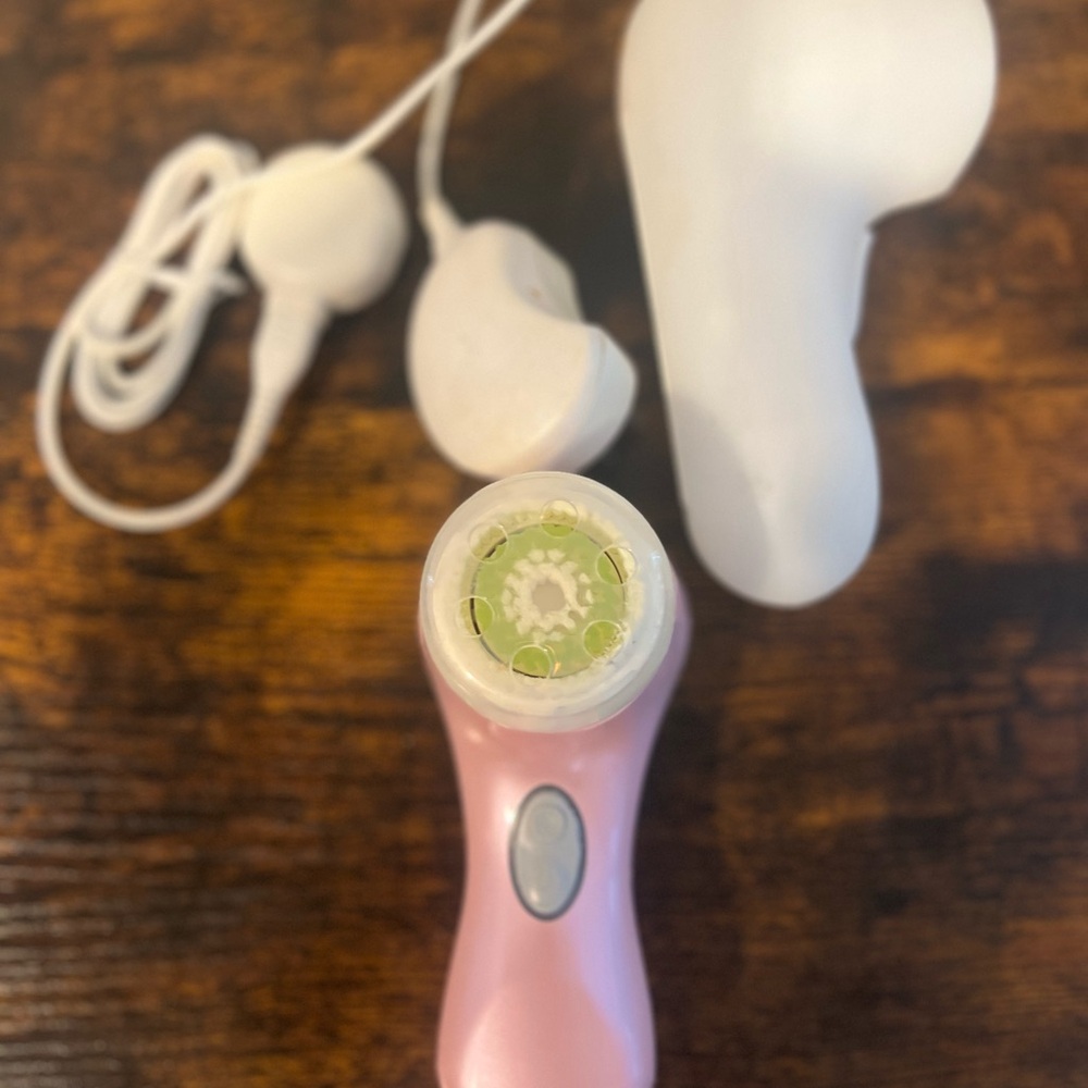 Pink and White Headphones